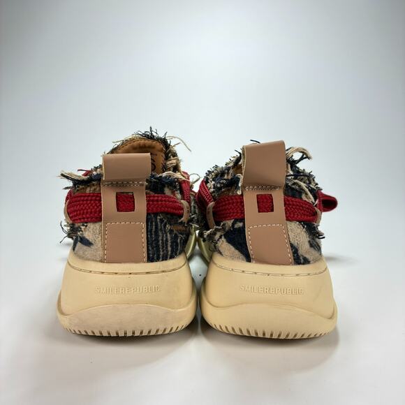 Smile Republic Red Brown Canvas Sneakers Casual Low Top Womens Size US 5.5 EU 36 - Picture 5 of 10